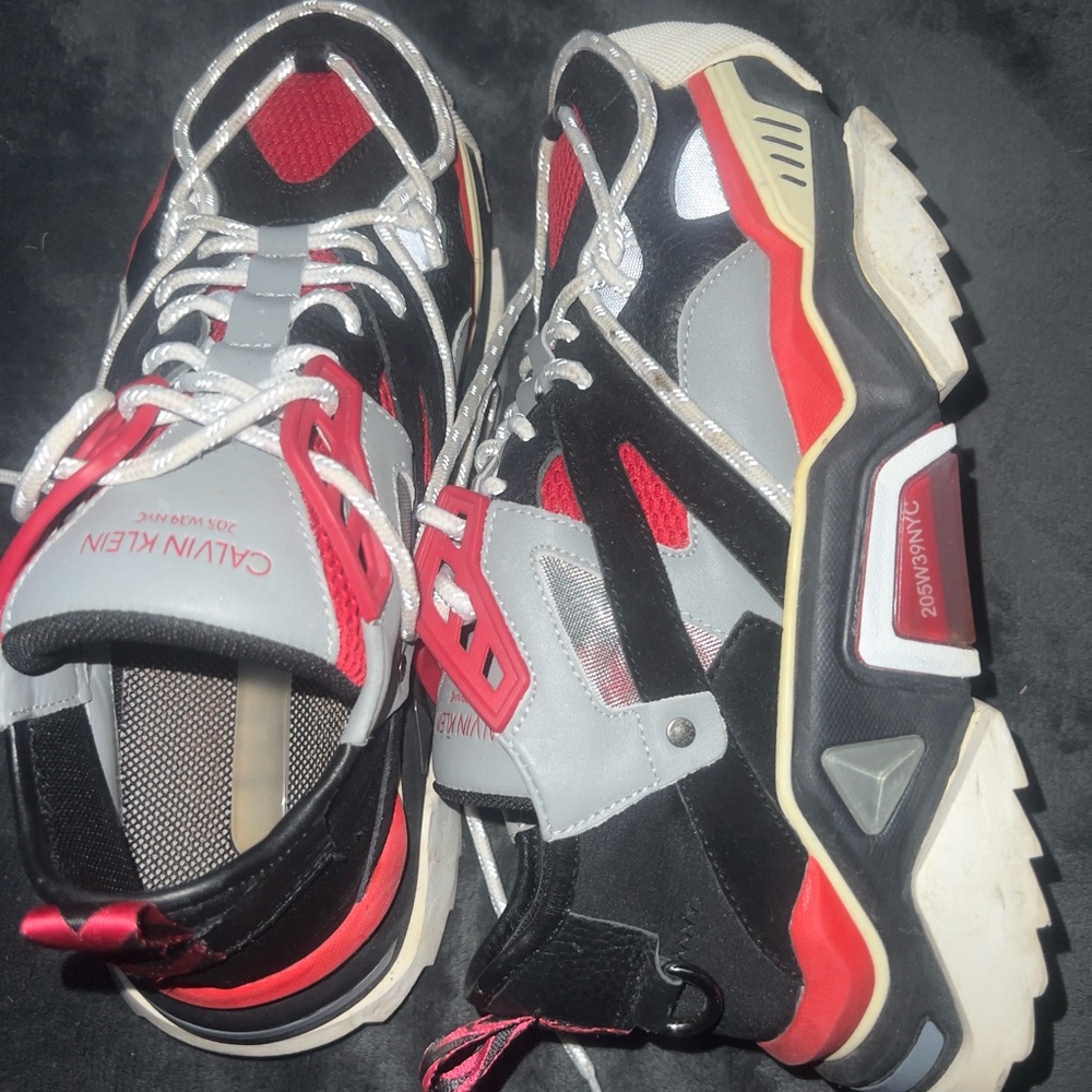 Calvin Klein Black and Red Sneakers Modern Design